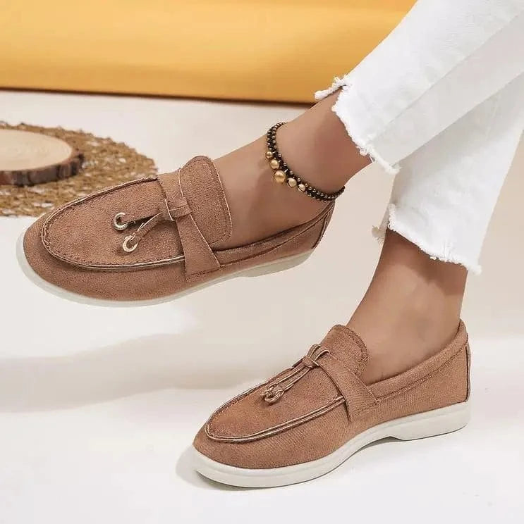 Women’s Faux Suede Slip - On Loafers - ShalayeFashion