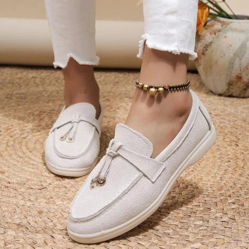 Women’s Faux Suede Slip - On Loafers - ShalayeFashion