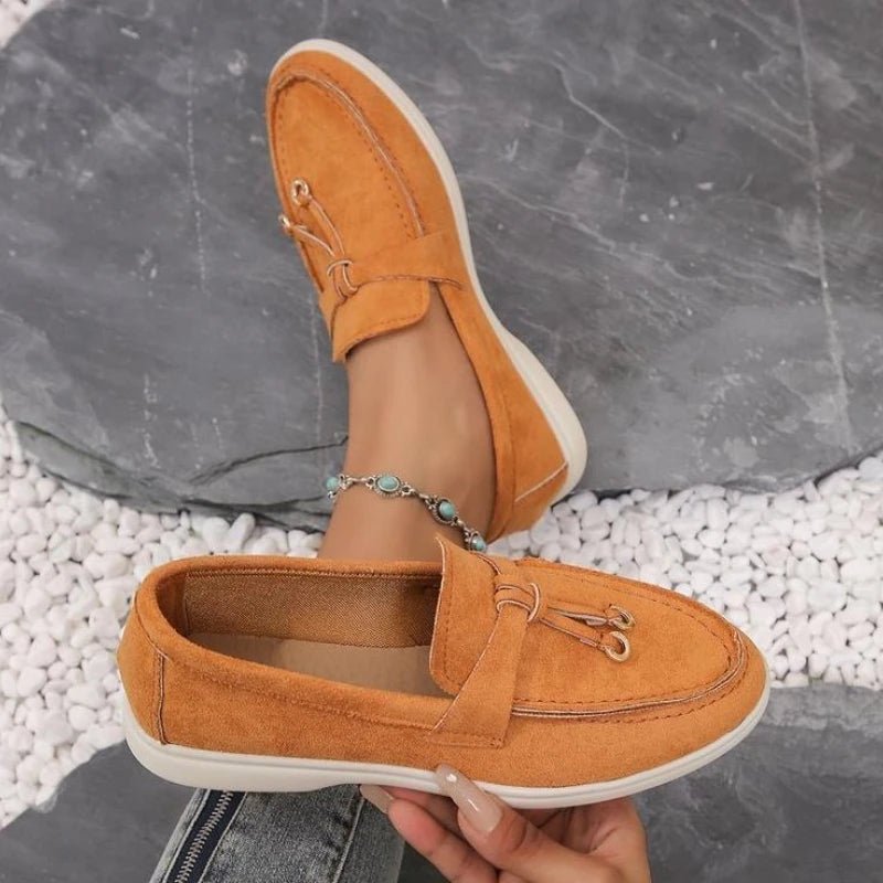 Women’s Faux Suede Slip - On Loafers - ShalayeFashion