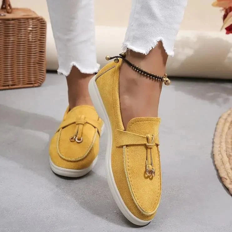 Women’s Faux Suede Slip - On Loafers - ShalayeFashion