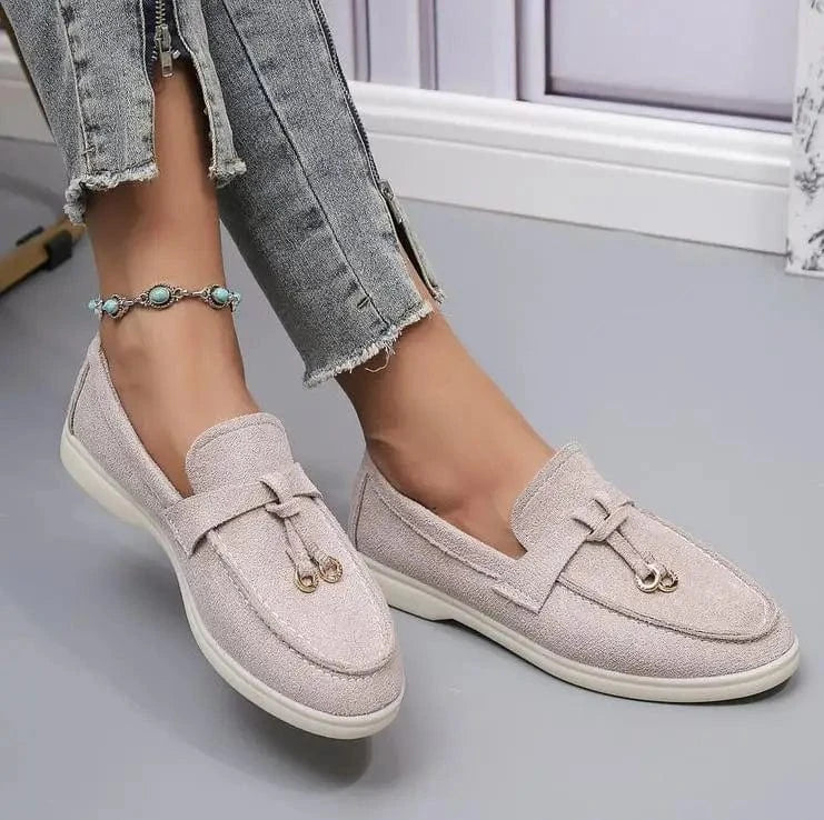 Women’s Faux Suede Slip - On Loafers - ShalayeFashion