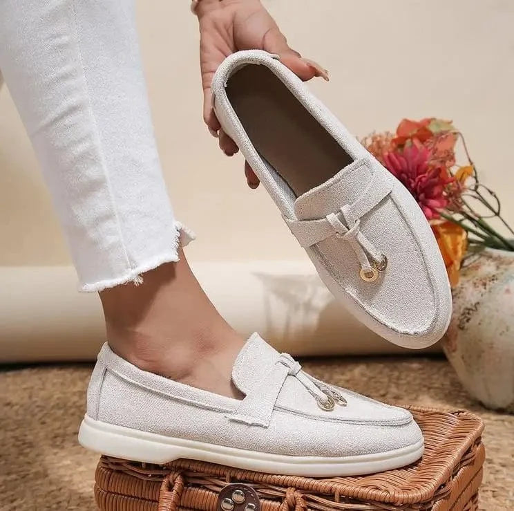 Women’s Faux Suede Slip - On Loafers - ShalayeFashion