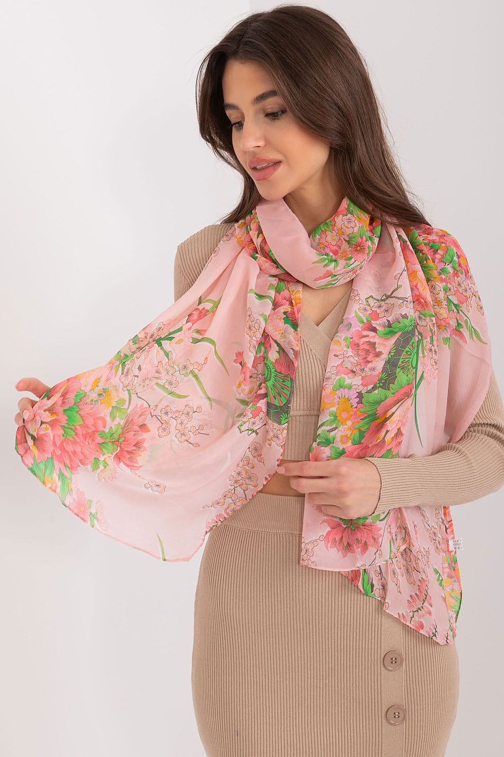 Women's Floral Print Neckerchief Large 188cm - ShalayeFashion
