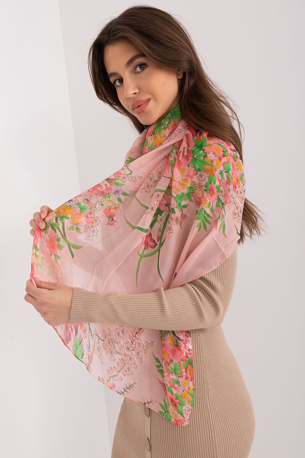 Women's Floral Print Neckerchief Large 188cm - ShalayeFashion