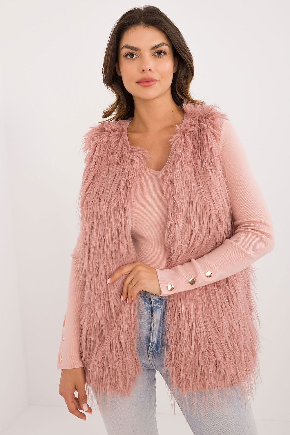 Women's Fur Vest Casual Polyester - ShalayeFashion