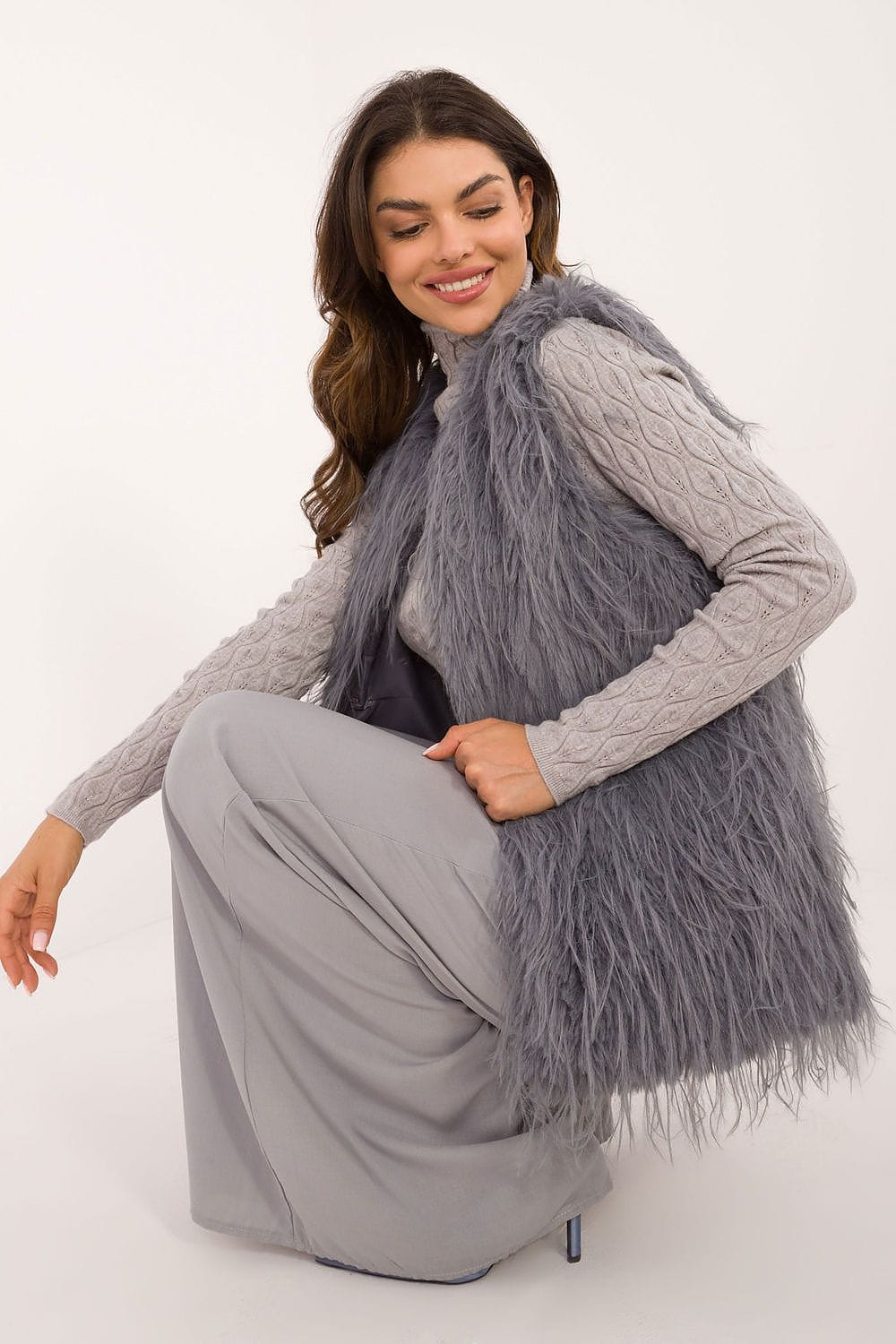 Women's Fur Vest Casual Polyester - ShalayeFashion