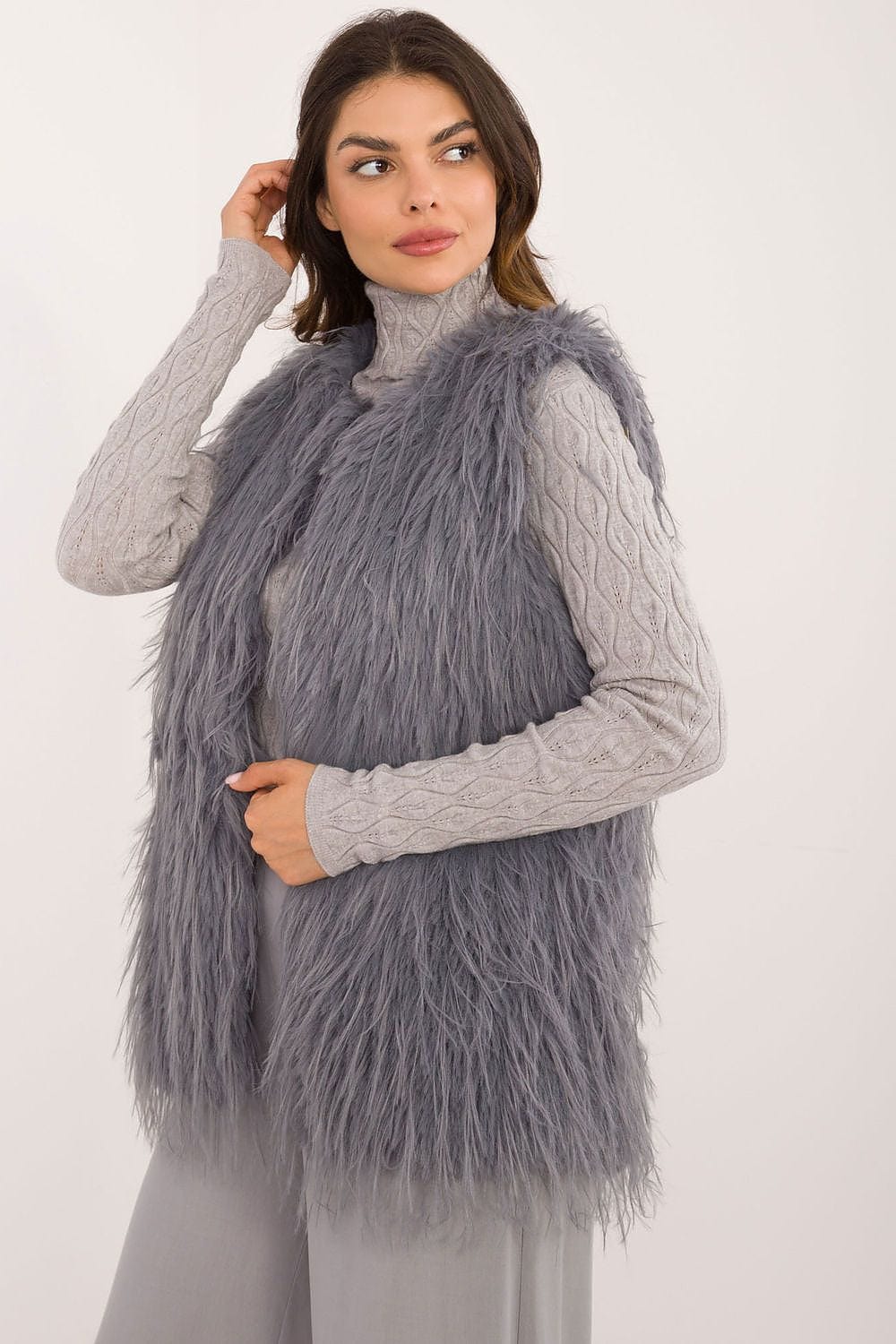 Women's Fur Vest Casual Polyester - ShalayeFashion