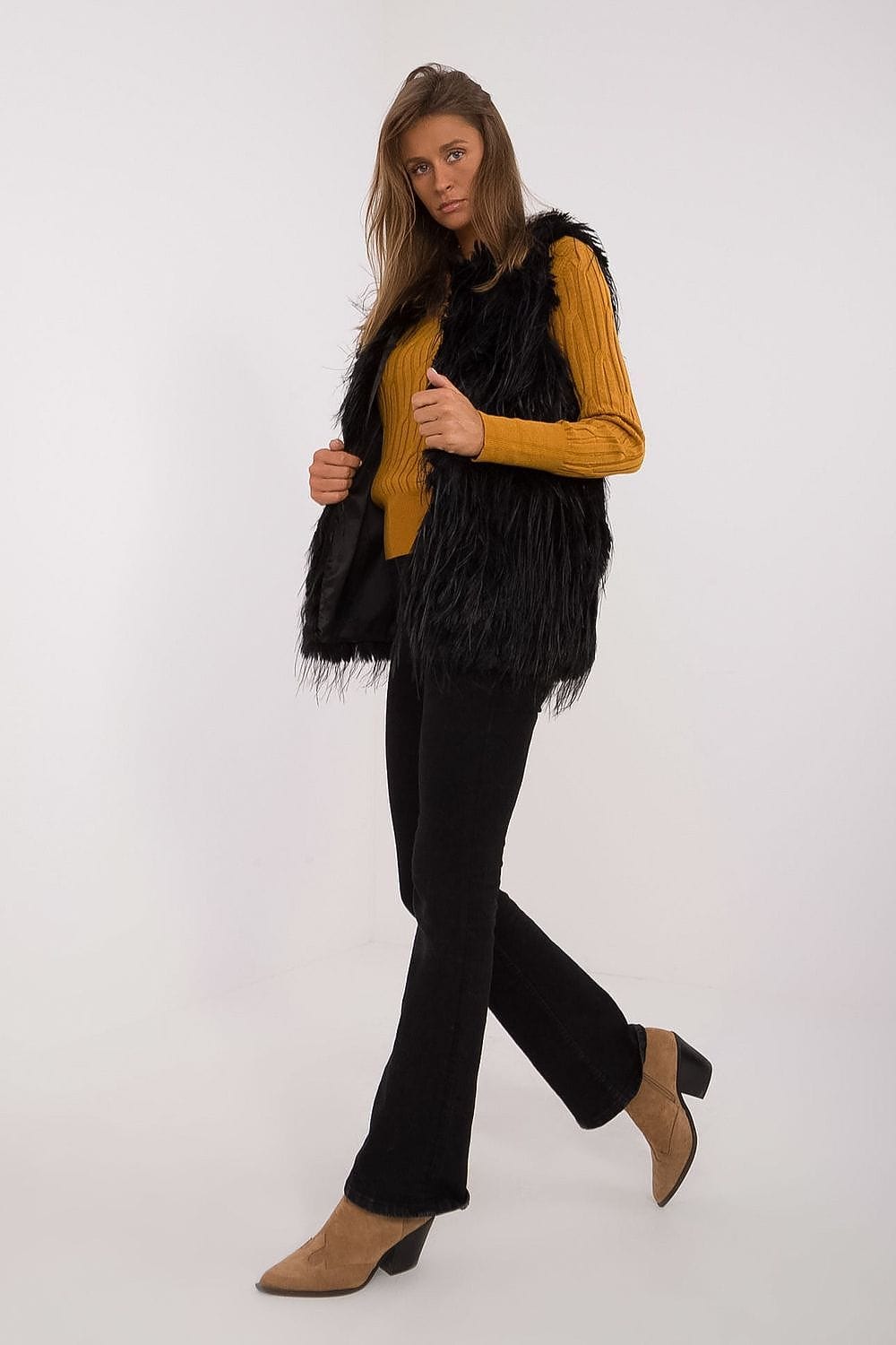 Women's Fur Vest Casual Polyester - ShalayeFashion