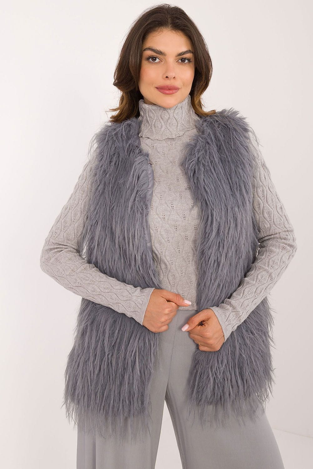 Women's Fur Vest Casual Polyester - ShalayeFashion