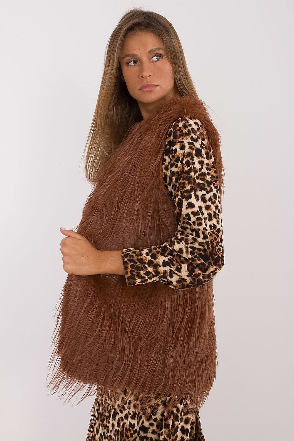 Women's Fur Vest Casual Polyester - ShalayeFashion
