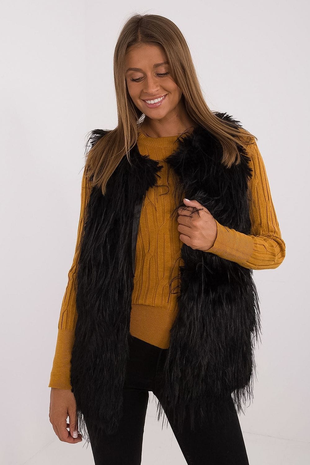 Women's Fur Vest Casual Polyester - ShalayeFashion