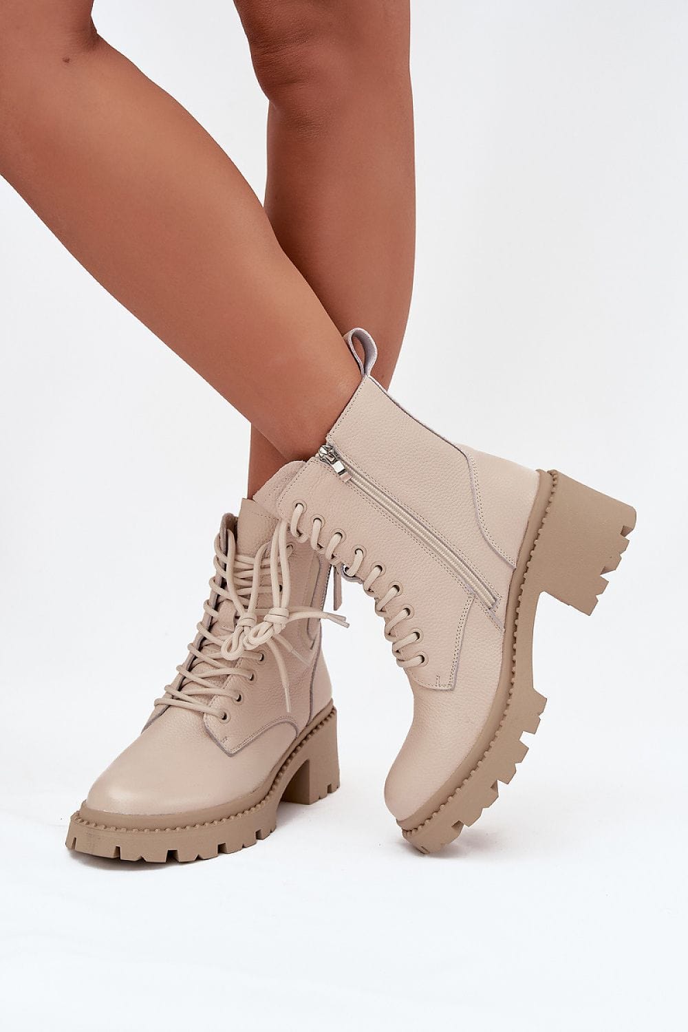 Women’s Genuine Leather Ankle Boots - ShalayeFashion