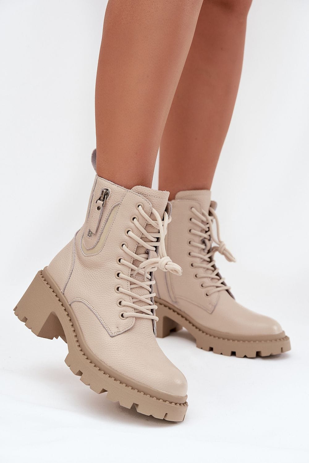 Women’s Genuine Leather Ankle Boots - ShalayeFashion
