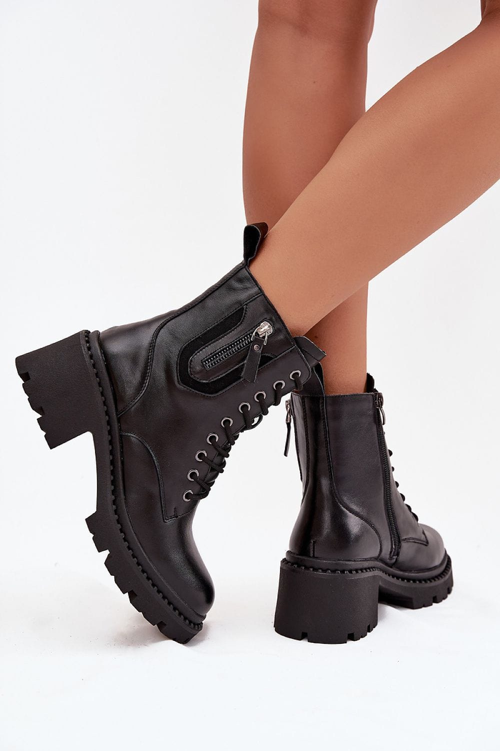Women’s Genuine Leather Ankle Boots - ShalayeFashion