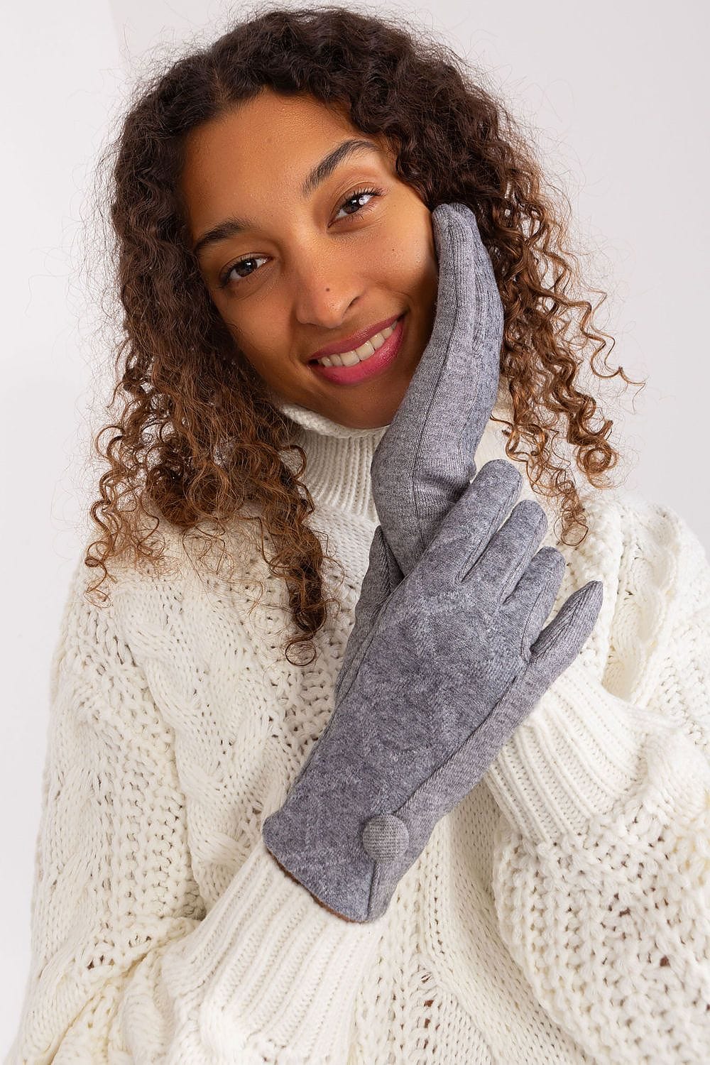 Women's Geometric Pattern Touchscreen Gloves - ShalayeFashion