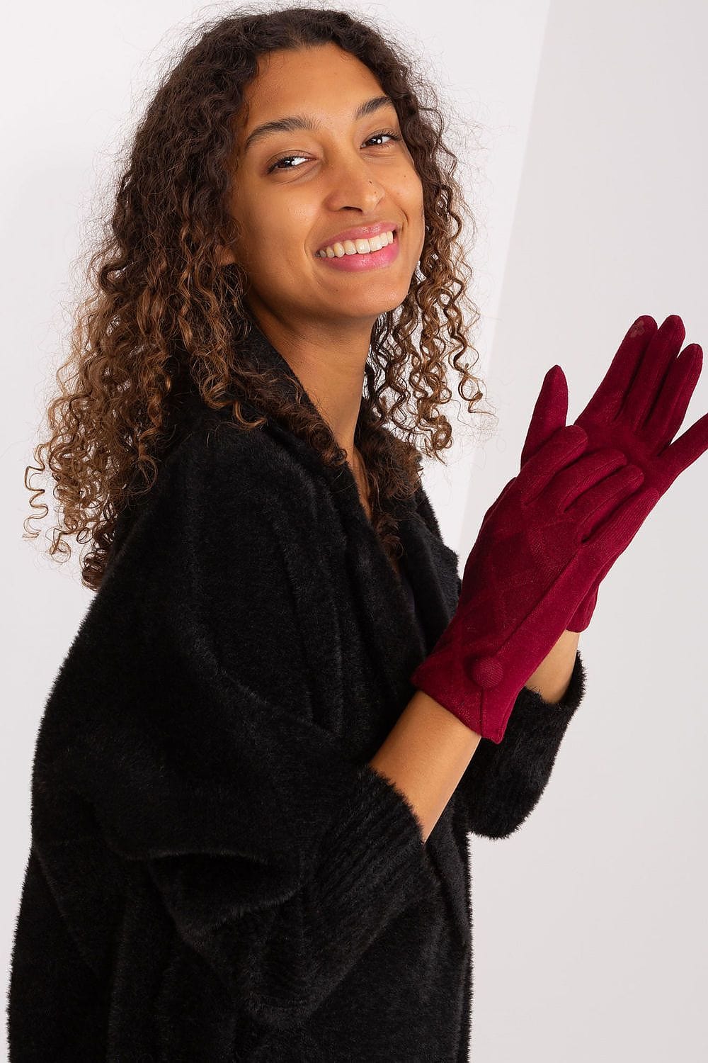 Women's Geometric Pattern Touchscreen Gloves - ShalayeFashion