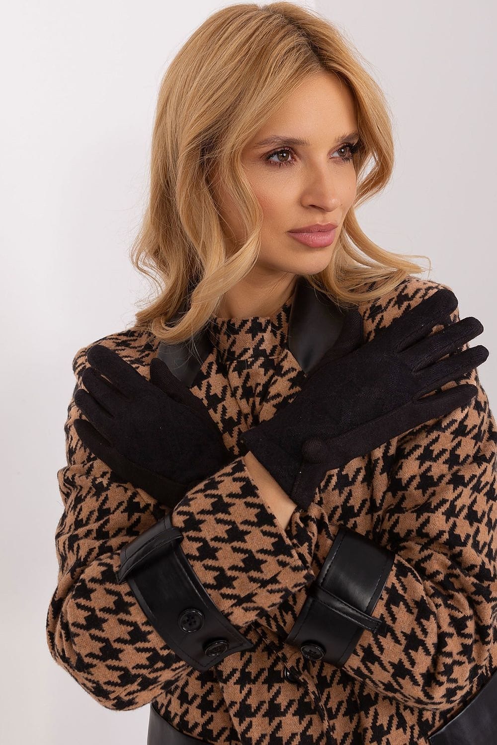 Women's Geometric Pattern Touchscreen Gloves - ShalayeFashion