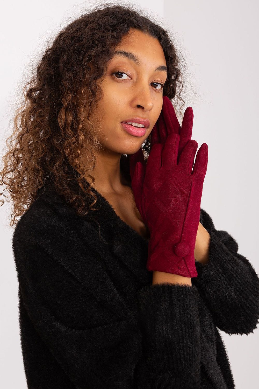 Women's Geometric Pattern Touchscreen Gloves - ShalayeFashion