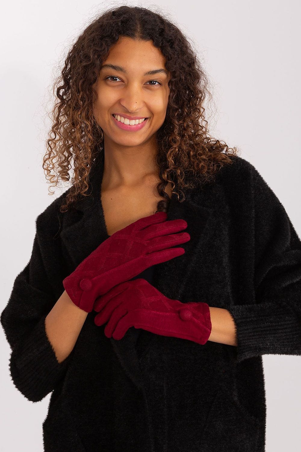 Women's Geometric Pattern Touchscreen Gloves - ShalayeFashion