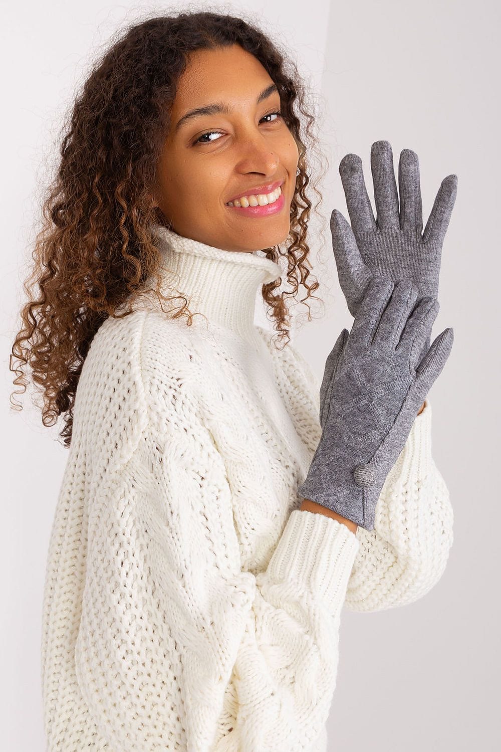 Women's Geometric Pattern Touchscreen Gloves - ShalayeFashion