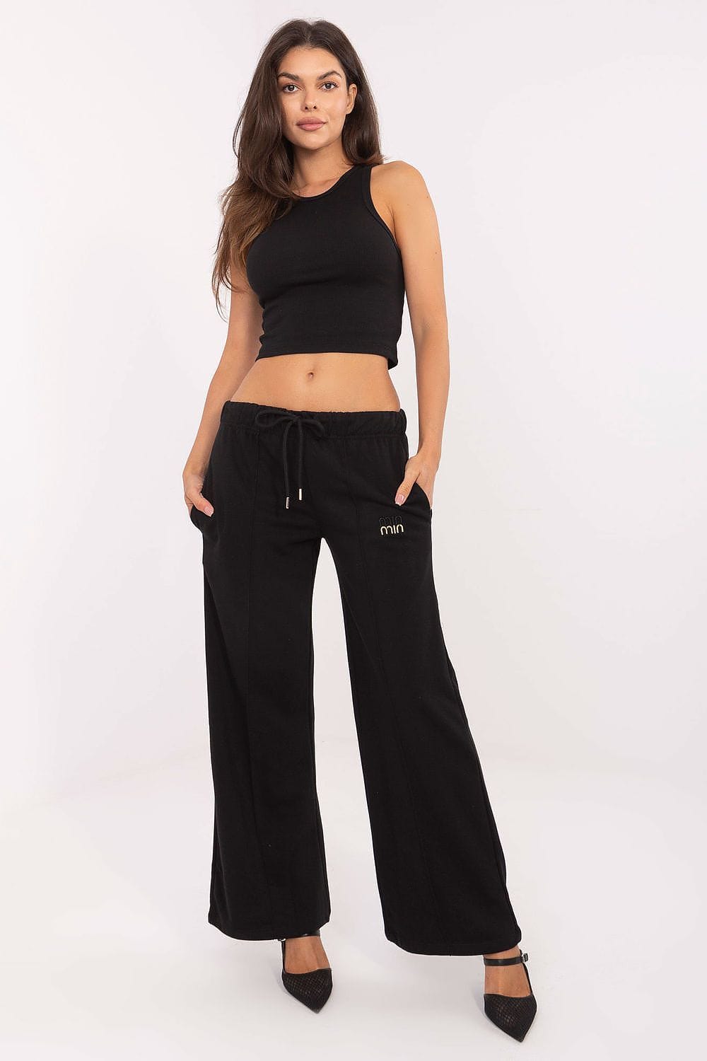 Women’s High Waist Embroidered Sweatpants - ShalayeFashion