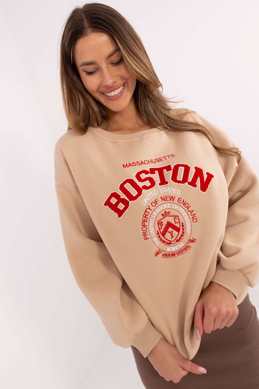 Women’s Insulated Patch Cotton Sweatshirt - ShalayeFashion