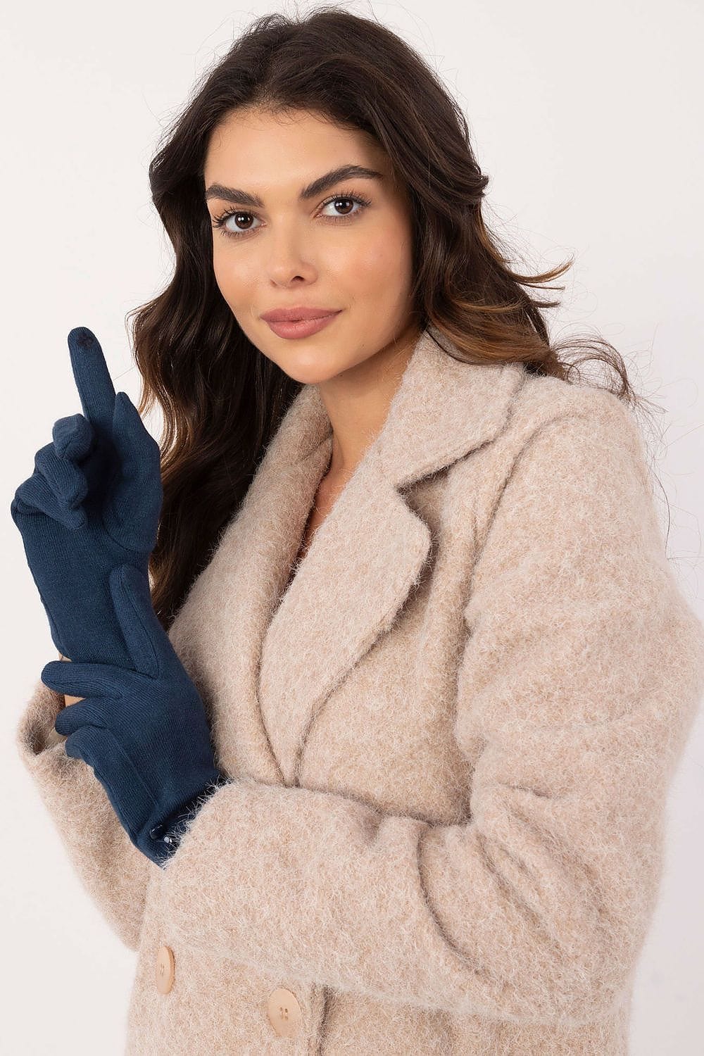 Women's Insulated Smooth Touchscreen Gloves Buttons - ShalayeFashion