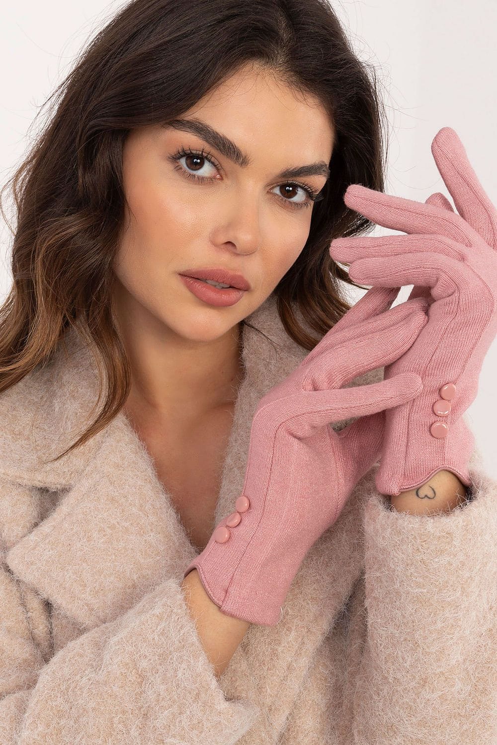 Women's Insulated Smooth Touchscreen Gloves Buttons - ShalayeFashion