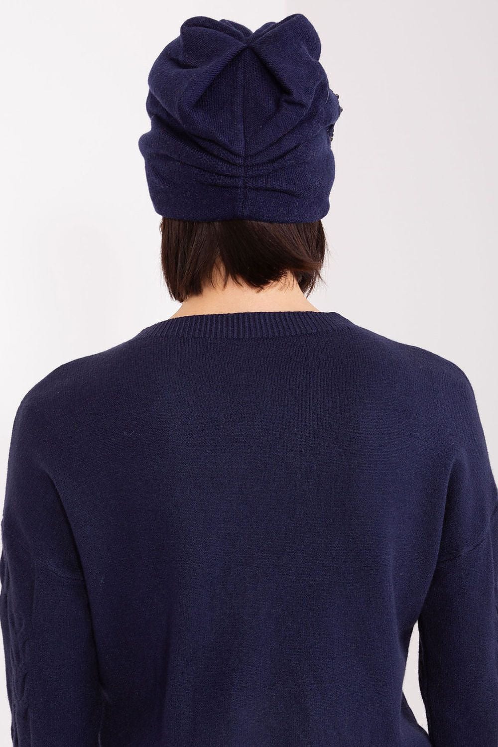 Women's Knit Winter Hat Applique - ShalayeFashion