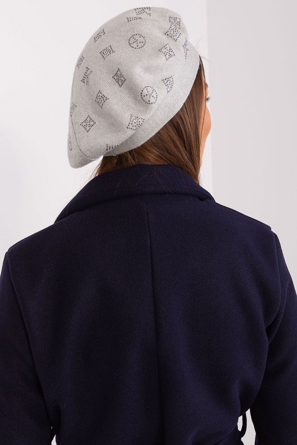 Women's Knitted Rhinestone Beret - ShalayeFashion