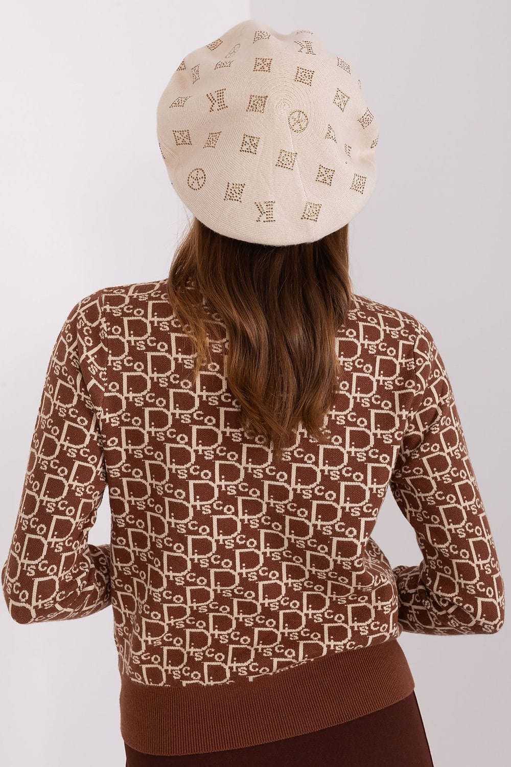 Women's Knitted Rhinestone Beret - ShalayeFashion