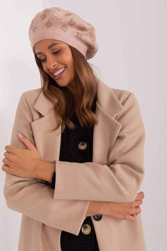 Women's Knitted Rhinestone Beret - ShalayeFashion