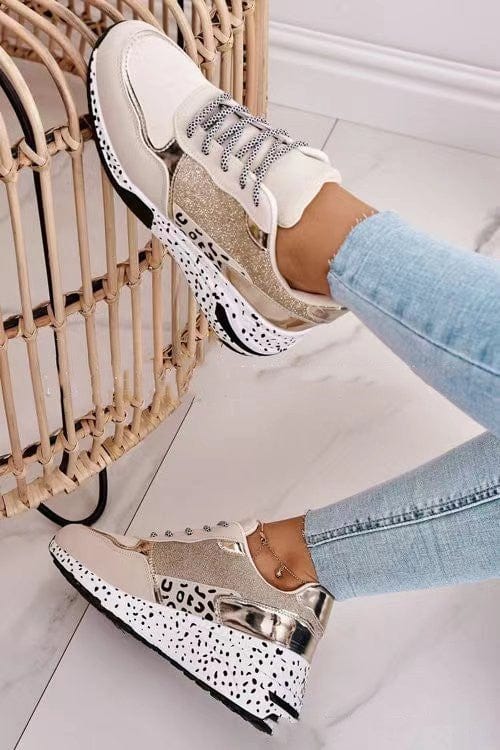 Women’s Lace - Up Platform Sneakers - ShalayeFashion