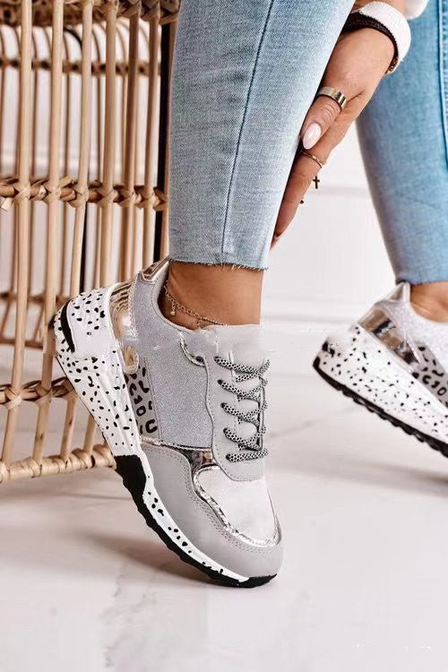 Women’s Lace - Up Platform Sneakers - ShalayeFashion