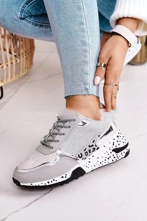Women’s Lace - Up Platform Sneakers - ShalayeFashion
