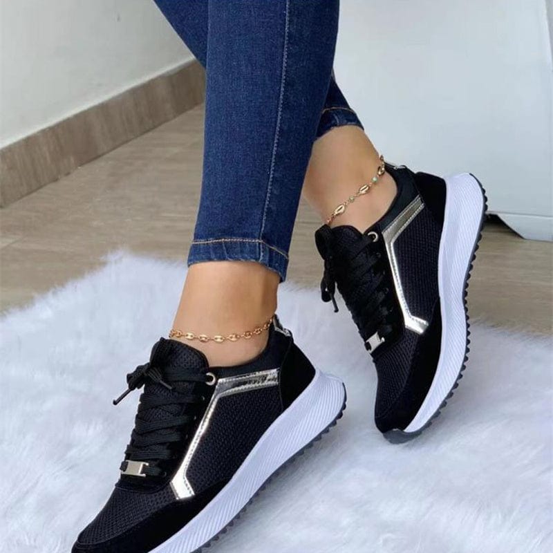 Women’s Lace - Up Sports Sneakers - ShalayeFashion