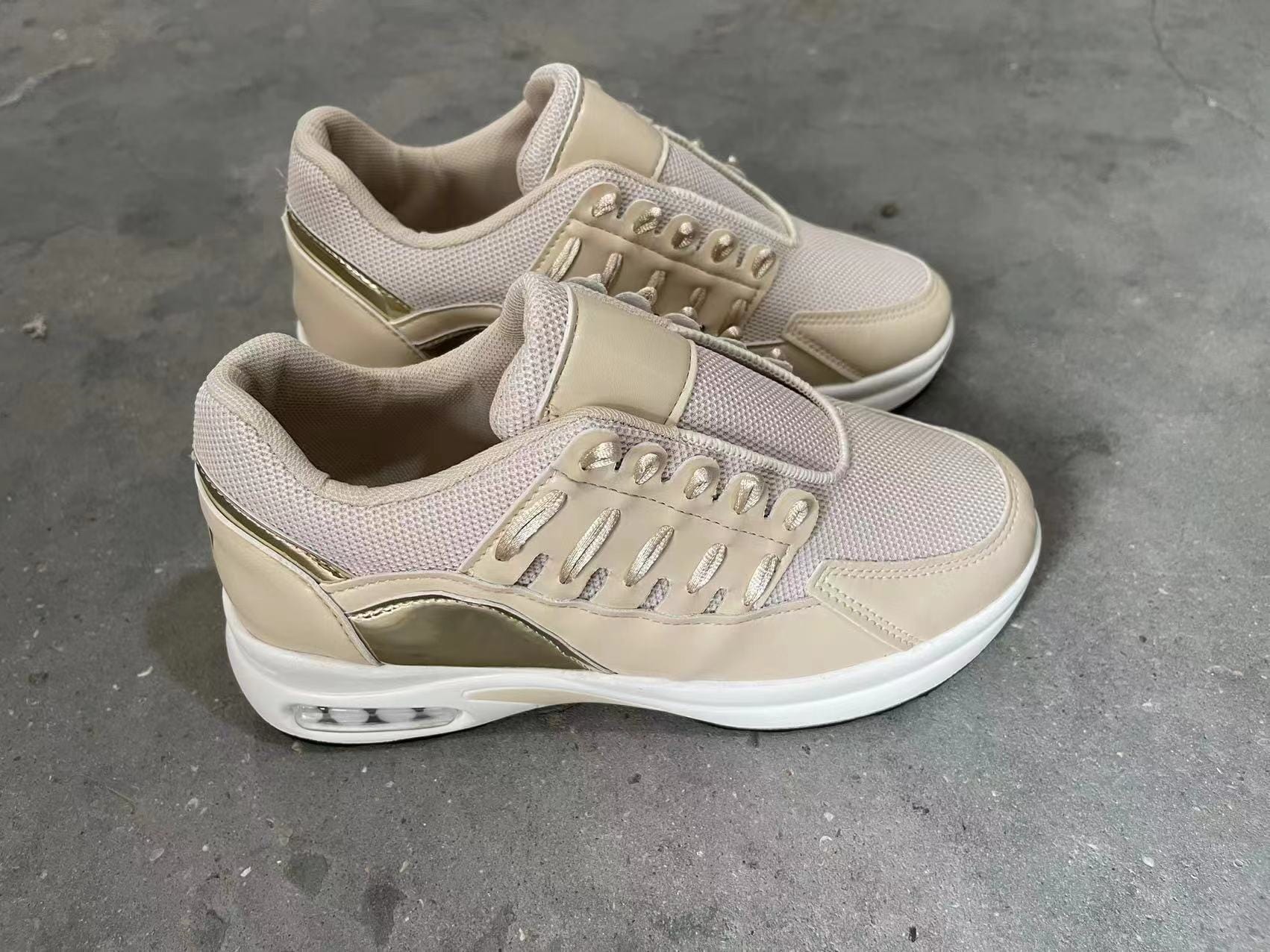 Women’s Lace - Up Wedge Heel Sneakers - ShalayeFashion