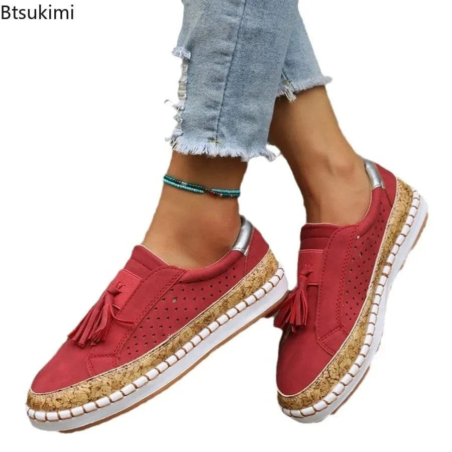 Women’s Leather Slip - On Loafers - ShalayeFashion