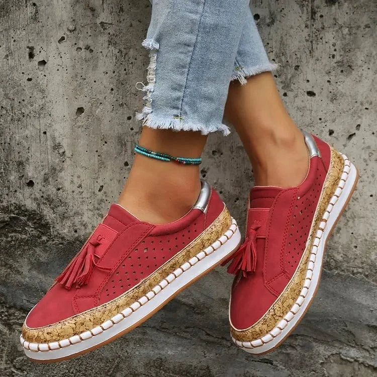 Women’s Leather Slip - On Loafers - ShalayeFashion