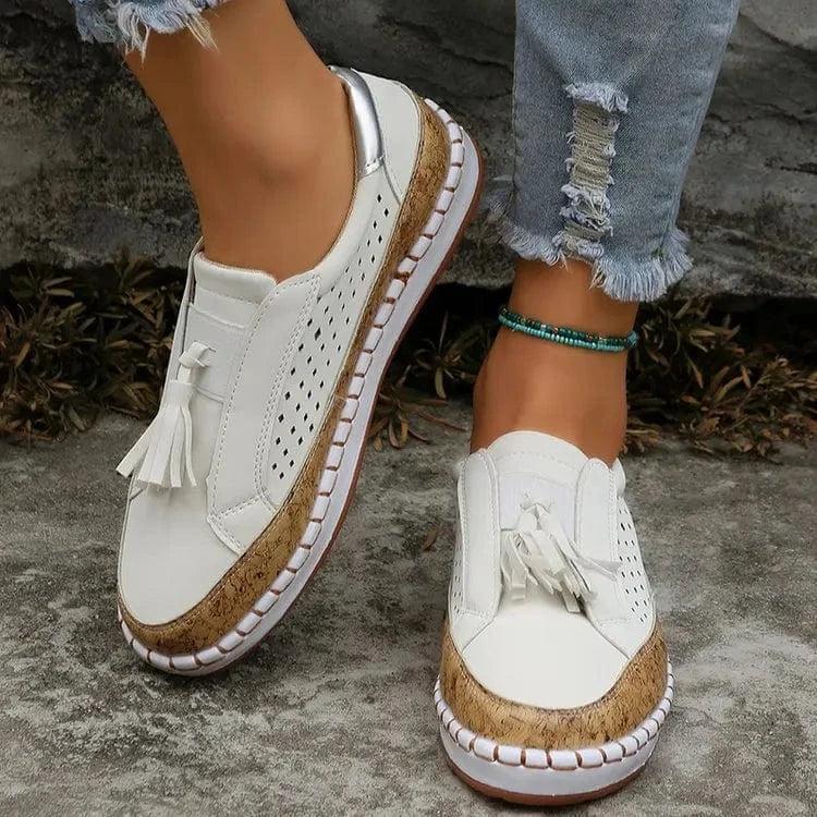Women’s Leather Slip - On Loafers - ShalayeFashion