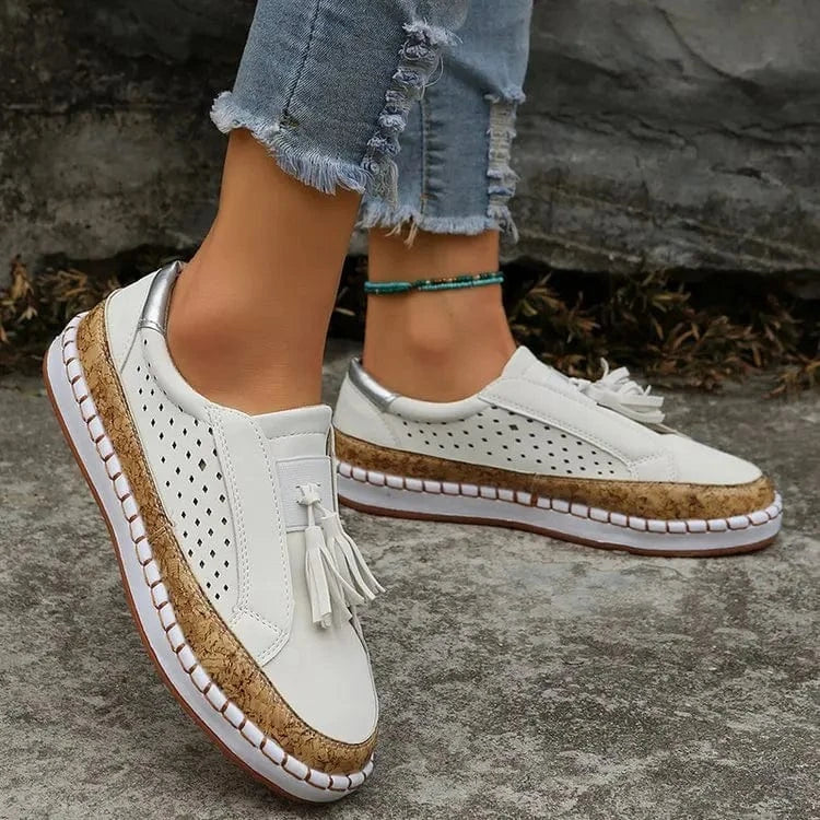 Women’s Leather Slip - On Loafers - ShalayeFashion