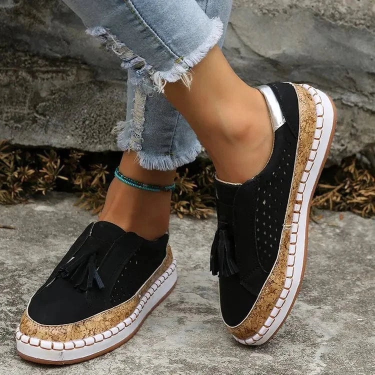 Women’s Leather Slip - On Loafers - ShalayeFashion