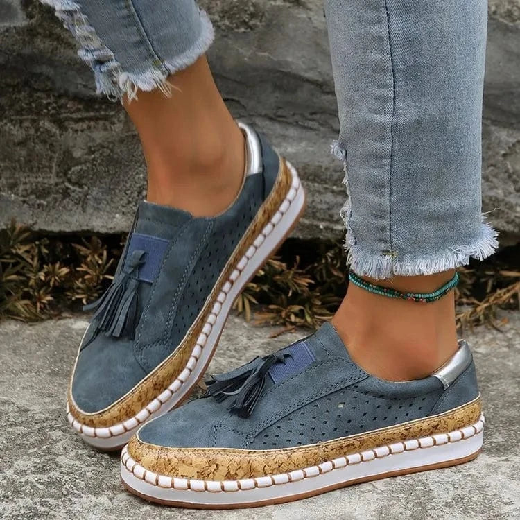 Women’s Leather Slip - On Loafers - ShalayeFashion