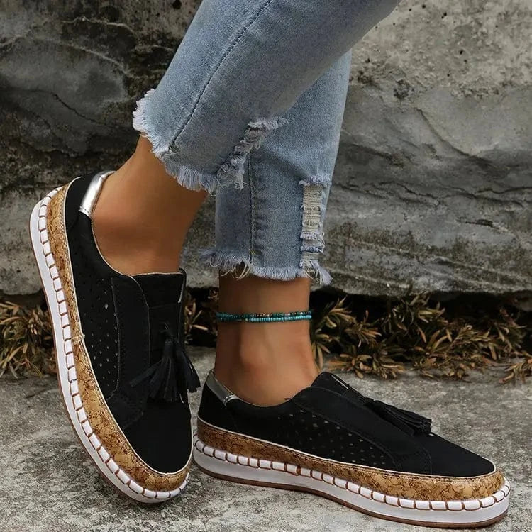 Women’s Leather Slip - On Loafers - ShalayeFashion