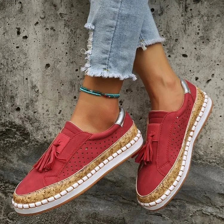 Women’s Leather Slip - On Loafers - ShalayeFashion