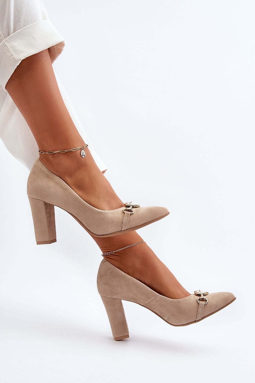 Women’s Leather Stiletto Heart Pumps - ShalayeFashion