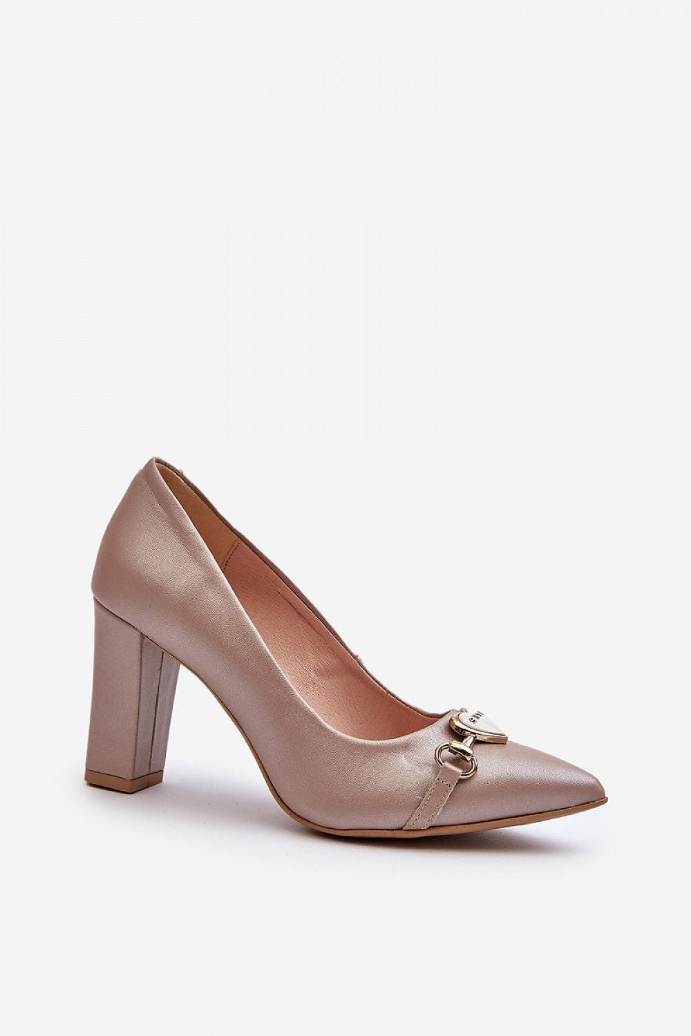 Women’s Leather Stiletto Heart Pumps - ShalayeFashion