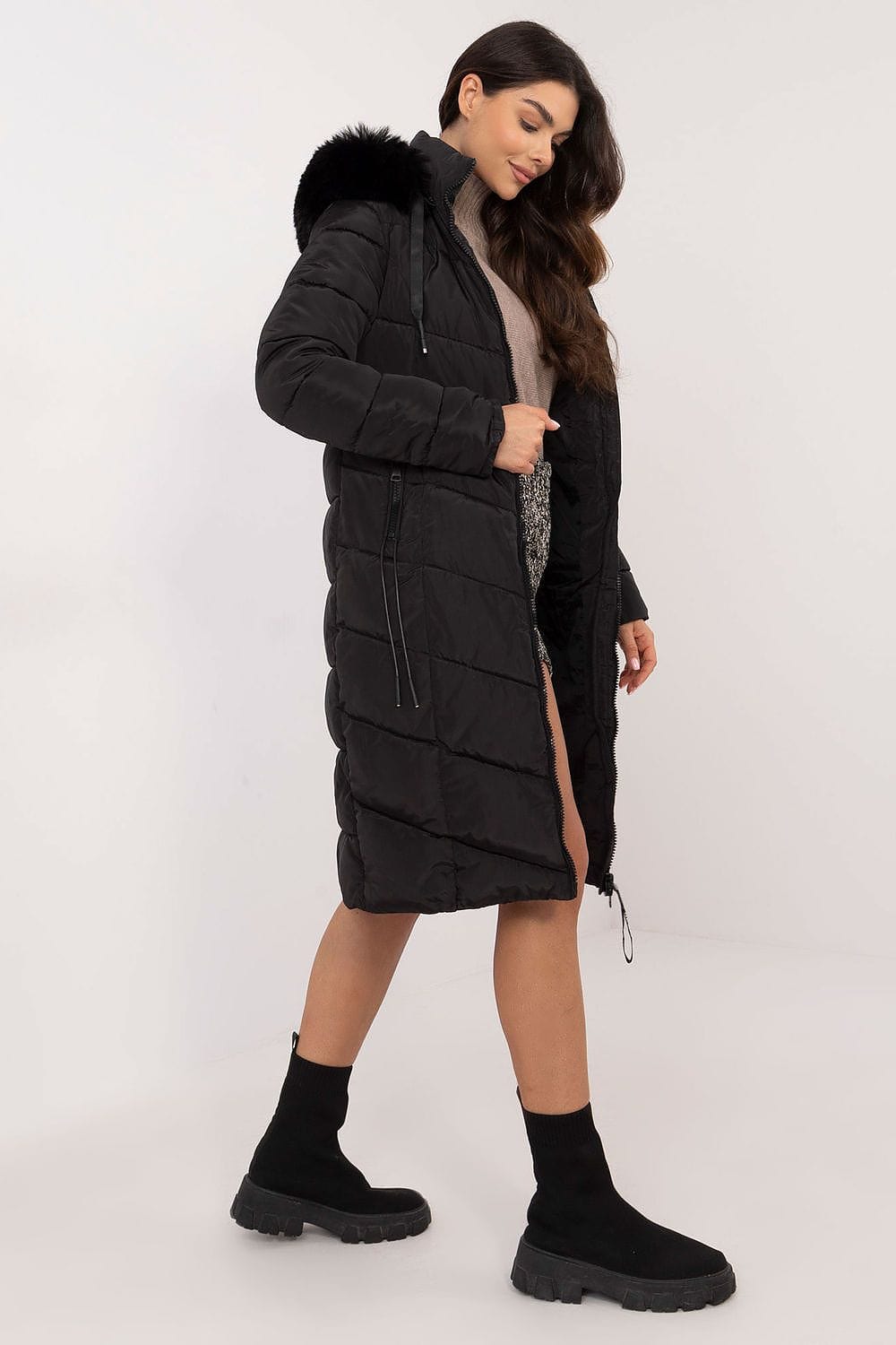 Women’s Long Quilted Down Jacket - ShalayeFashion