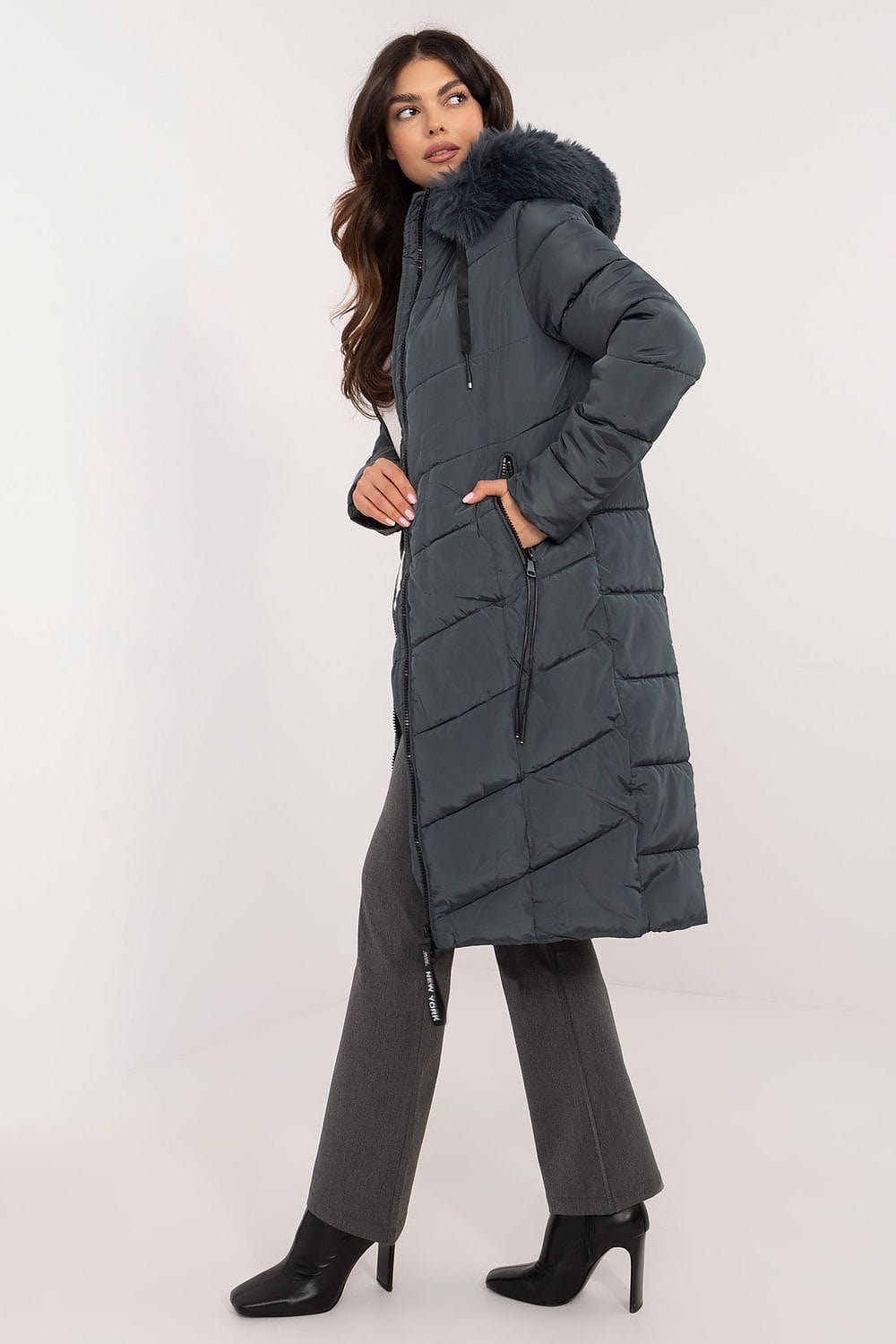 Women’s Long Quilted Down Jacket - ShalayeFashion