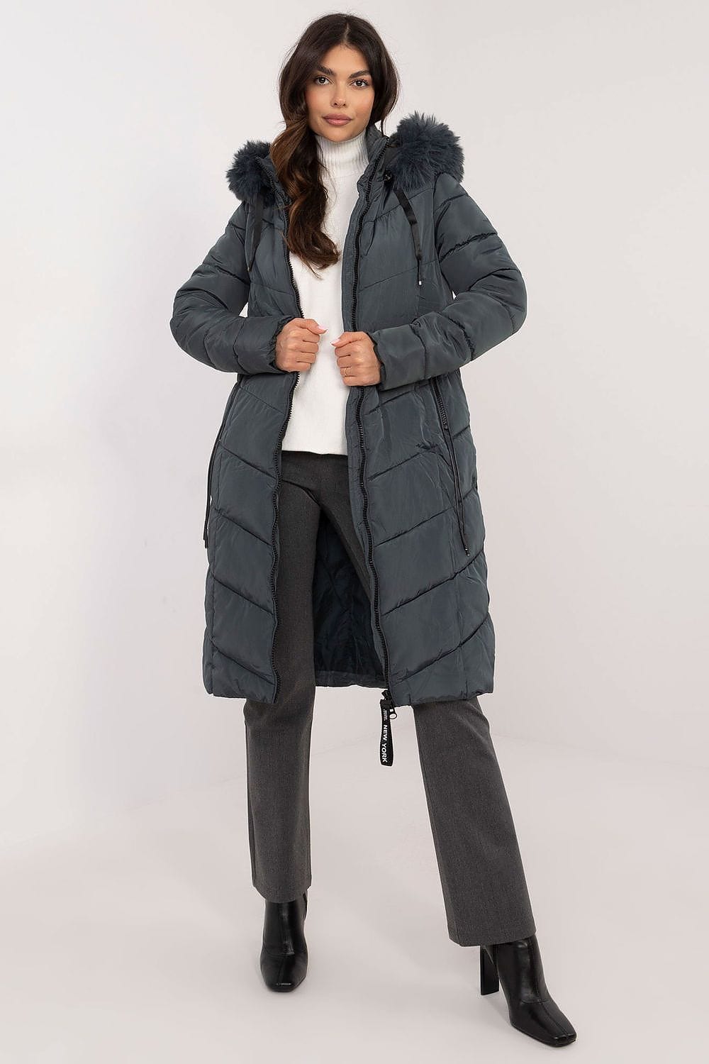 Women’s Long Quilted Down Jacket - ShalayeFashion